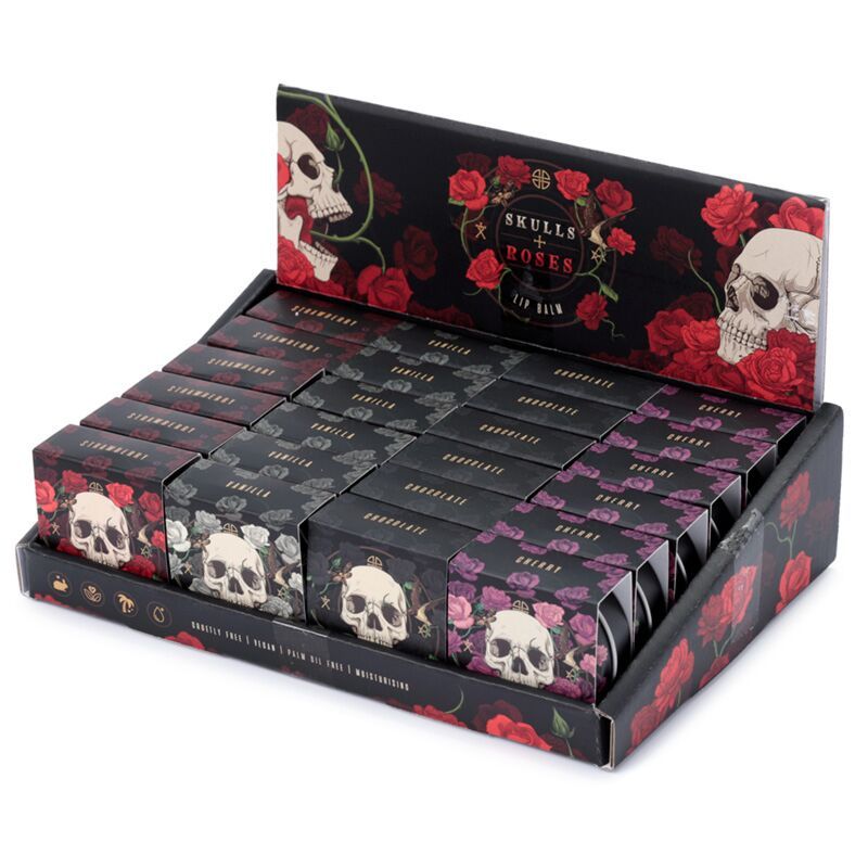 Skulls &amp; Roses Totenkopf Lippenbalsam Dose