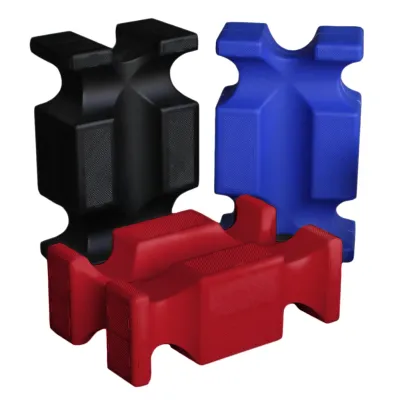 Hindernisblock Kunststoff - Hindernisparcours - Pferd - Rot, Blau, Schwarz