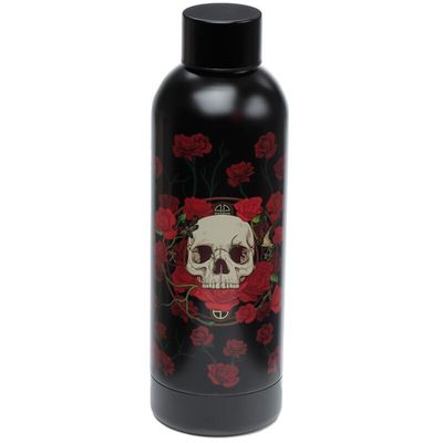 Skulls &amp; Roses Totenköpfe Thermo Heiß &amp; Kalt Trinkflasche 530ml