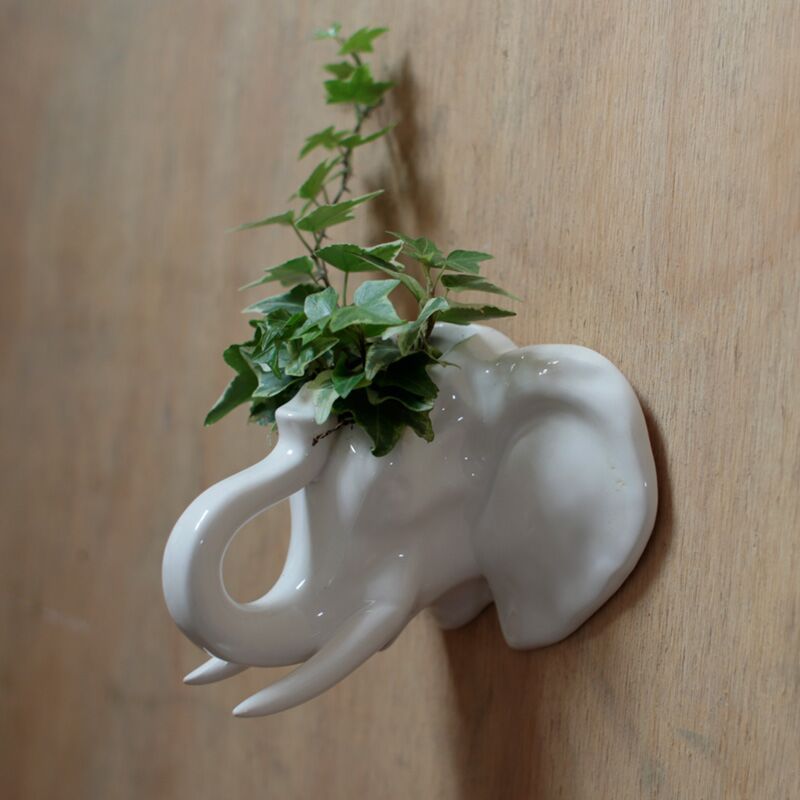 Elefant Kopf Wandvase