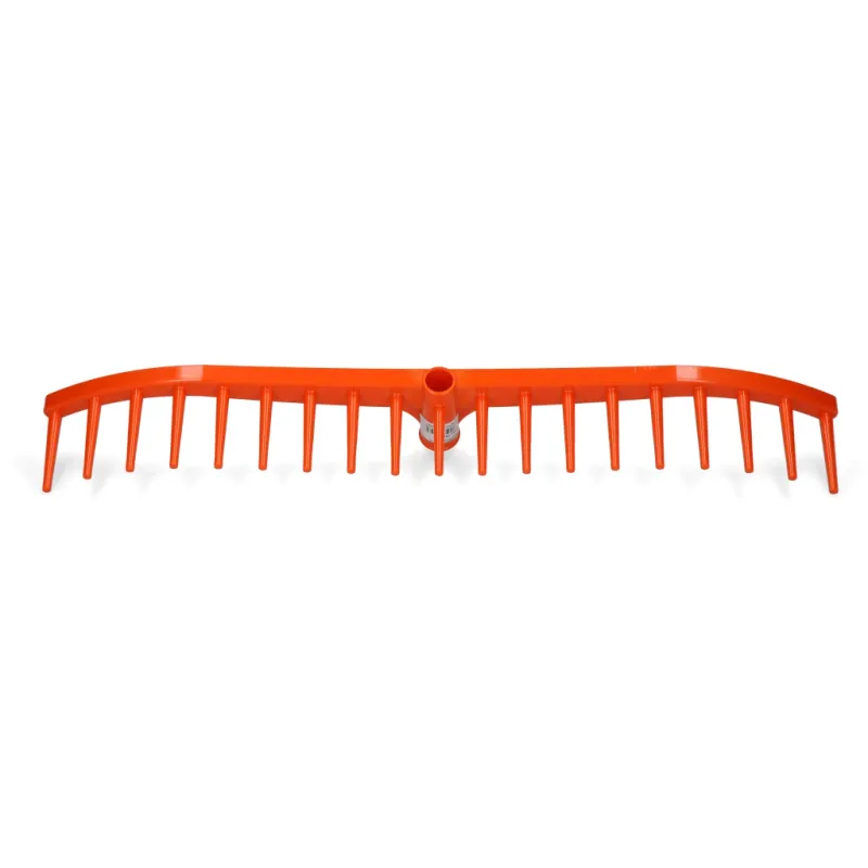 Laub - Garten- und Rasenrechen - 60 CM - Handrechen - Grasrechen - 19 Zähne - Rot
