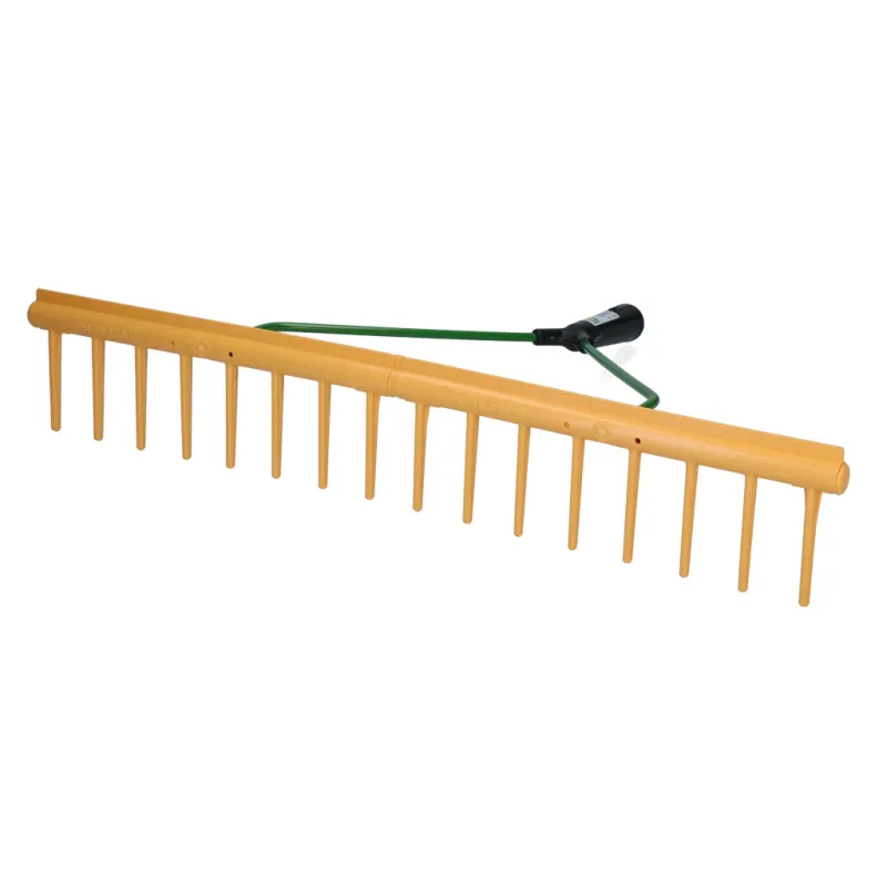 Laubrechen - 65 CM - Polyrechen gerade Kante - Garten- und Rasenrechen - Handrechen - Grasrechen - 16 Zinken