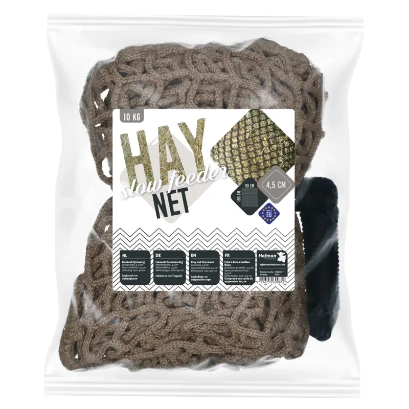 Heunetz Slowfeeder 100x90 cm für Pferde - Bis zu 10 kg Heu