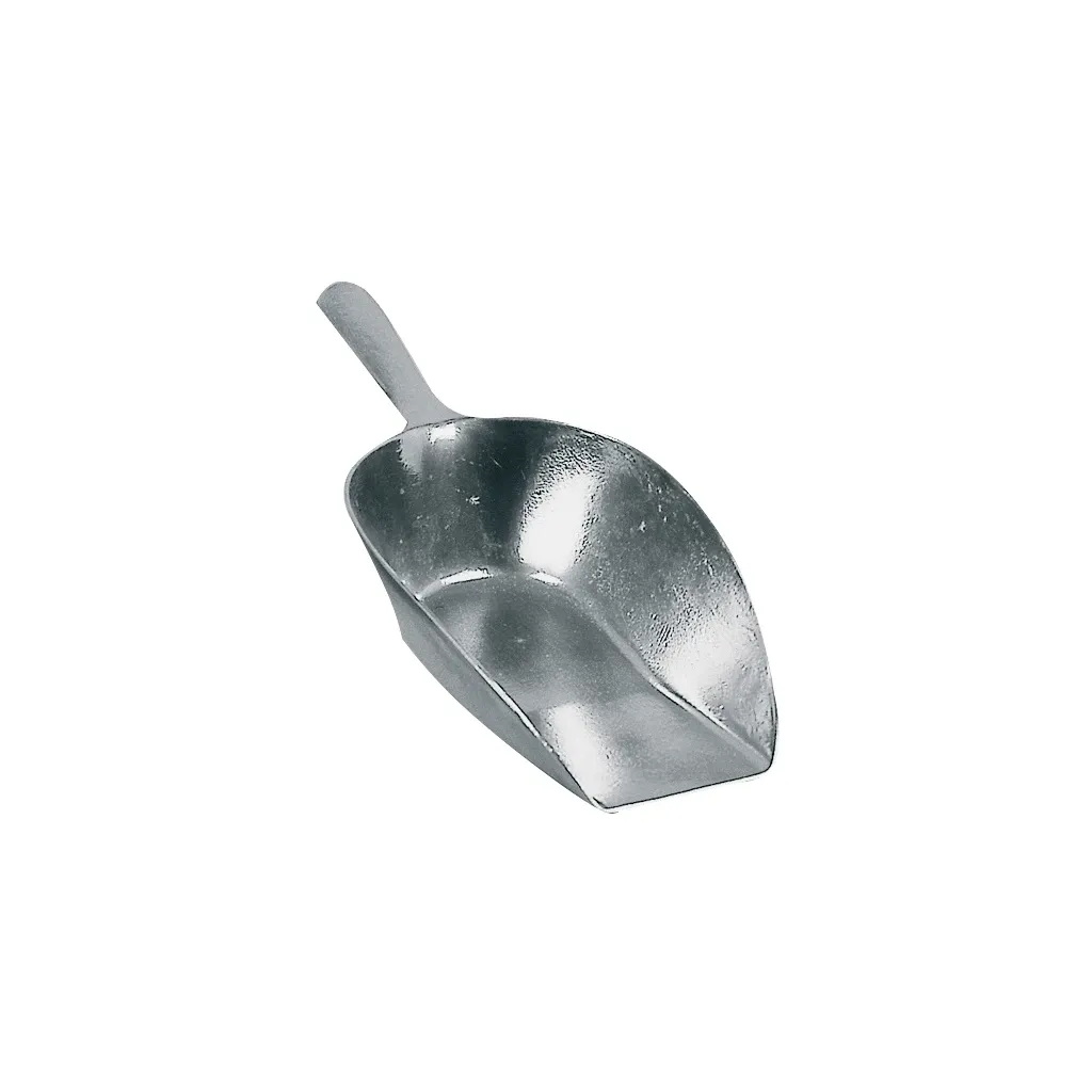 Aluminium Futterschaufel - Halbflach- 450 ML - Silber