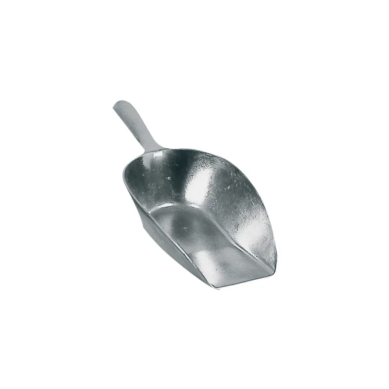 Aluminium Futterschaufel - Halbflach- 450 ML - Silber