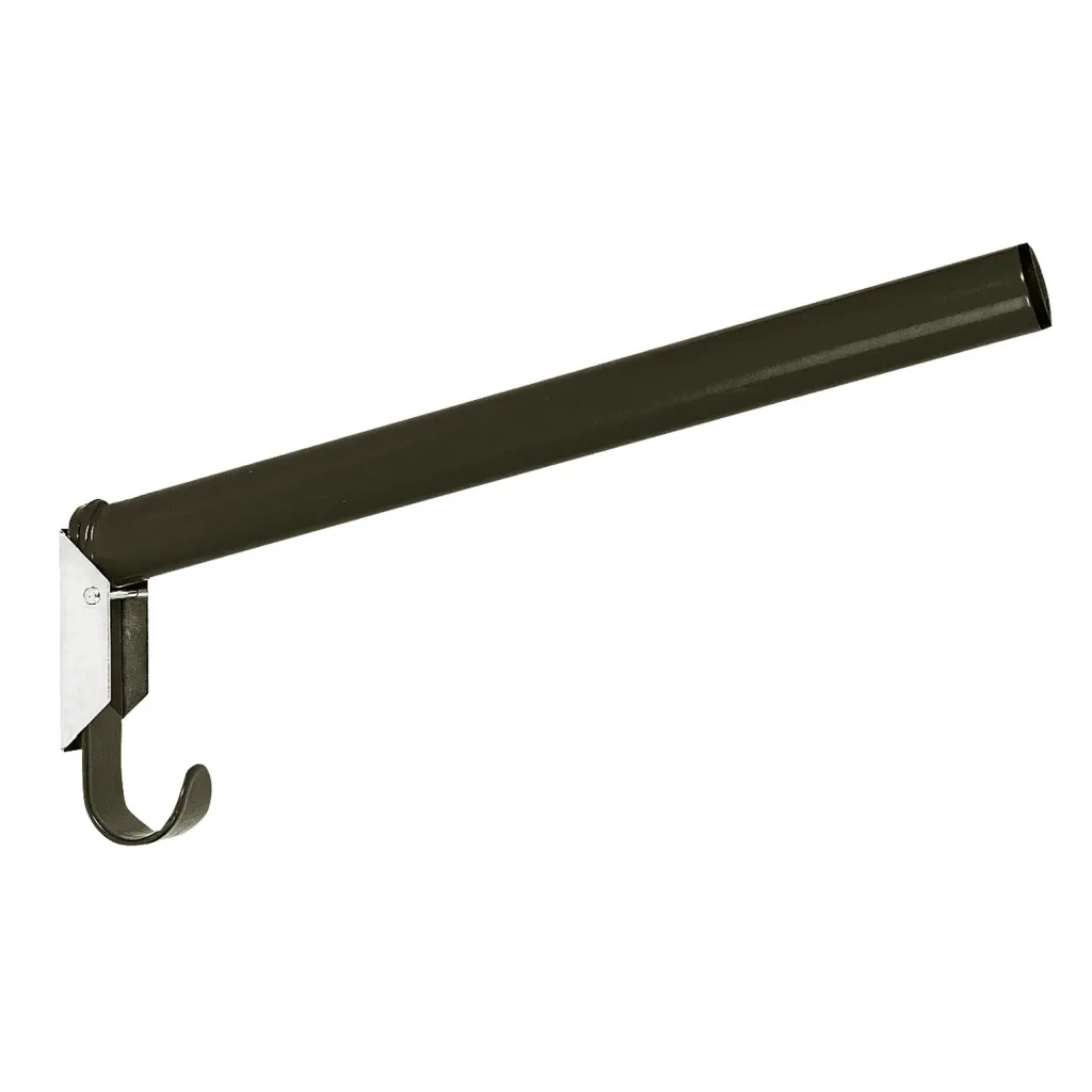 klappbarer Sattelhalter - Sattelauflage für Pferde und Ponys - Sattelblock Stallzubehör mit Haken - 44 cm lang - schwarz