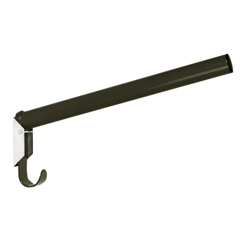 klappbarer Sattelhalter - Sattelauflage für Pferde und Ponys - Sattelblock Stallzubehör mit Haken - 44 cm lang - schwarz