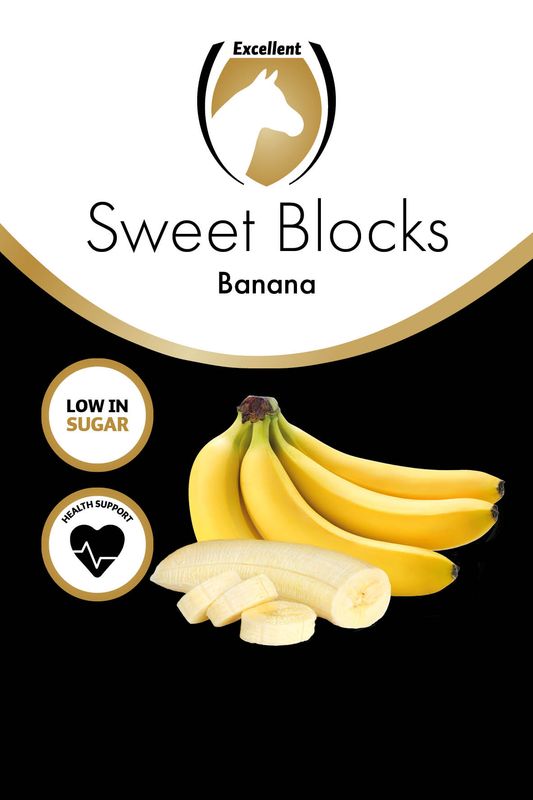 Excellent Horse Sweet Banana Blocks - Pferdeleckerli - zuckerfrei - Bananengeschmack - 1 kg