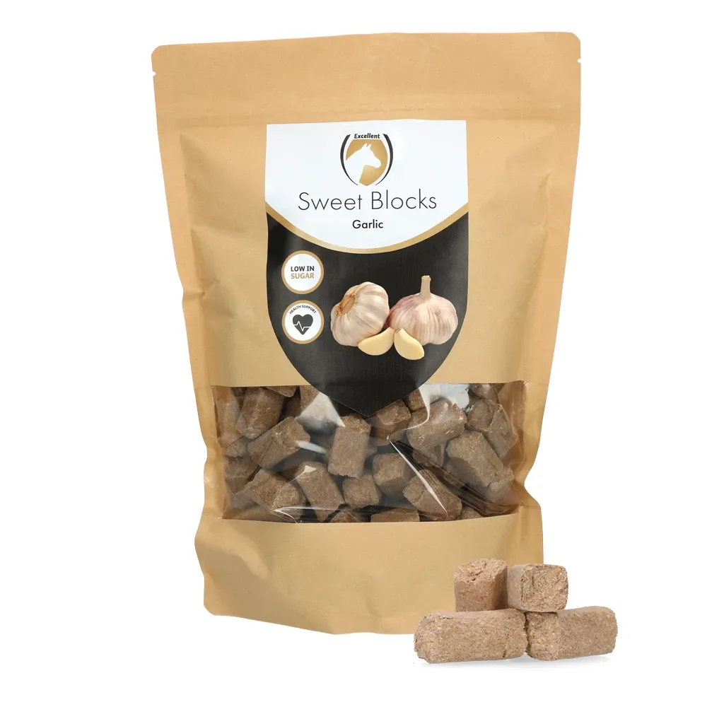 Excellent Horse Sweet Garlic Blocks - 1 kg - Pferdeleckerli -Knoblauchgeschmack