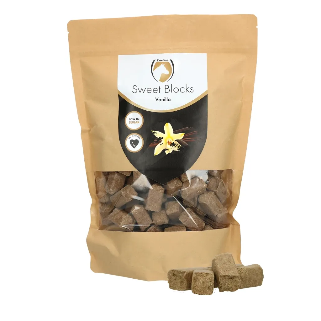 Excellent Horse Sweet Vanille Blöcke - 1 kg - Pferdeleckerli - Vanillegeschmack