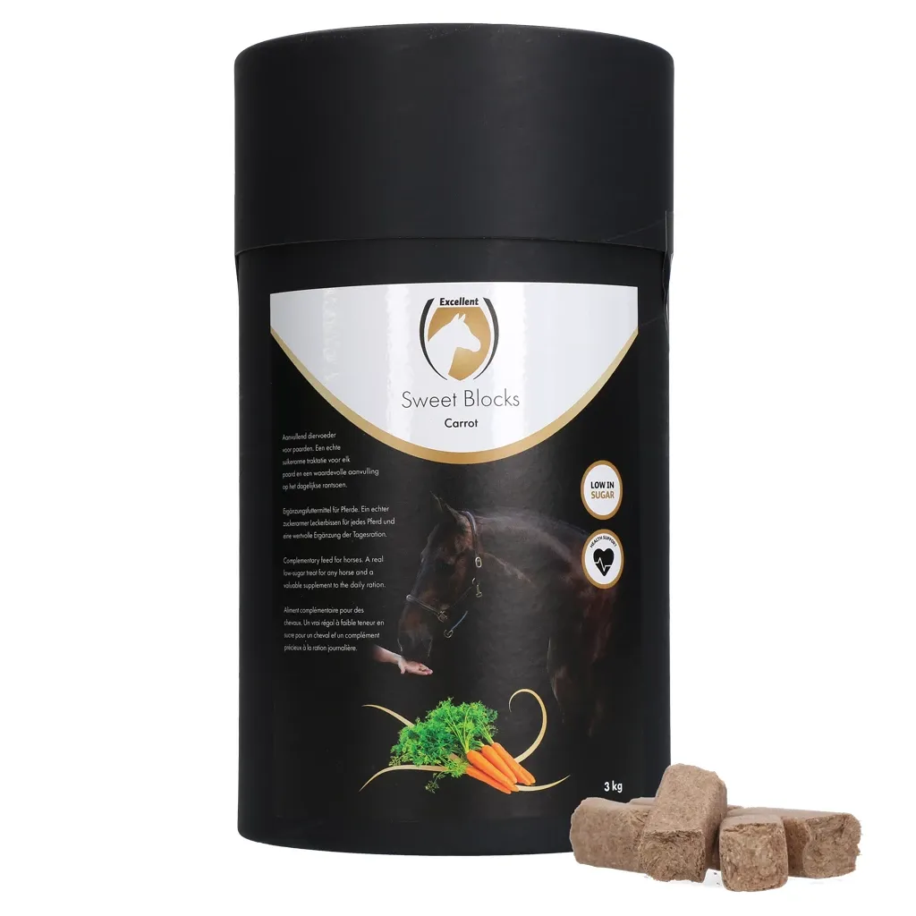Excellent Sweet Carrot Blocks - Pferdeleckerli - Pferde - Karotte - 3 kg