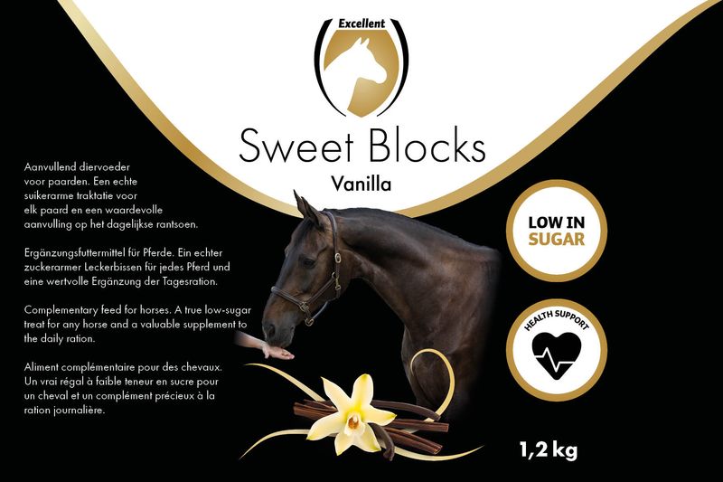 Excellent Horse Sweet Vanille Blöcke - 1.2 kg - Pferdeleckerli - Vanillegeschmack