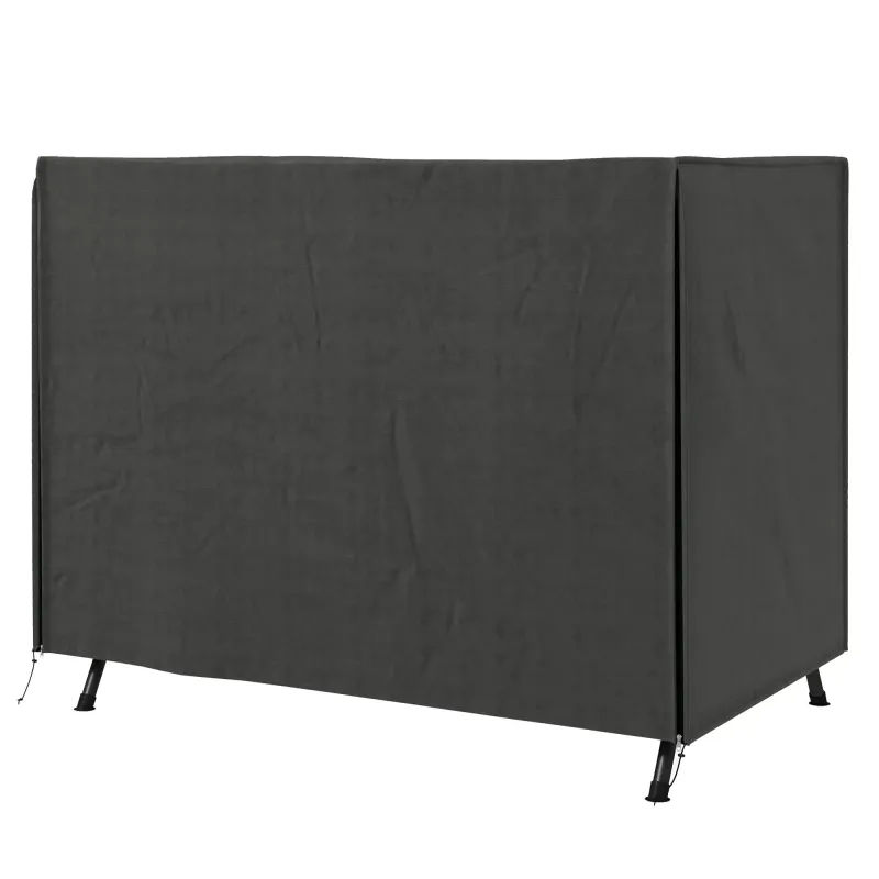 Abdeckung für Gartenschaukel, Schutzhülle für Hollywoodschaukel, Abdeckhaube, wasserfest, 205 x 124 x 164 cm, Dunkelgrau