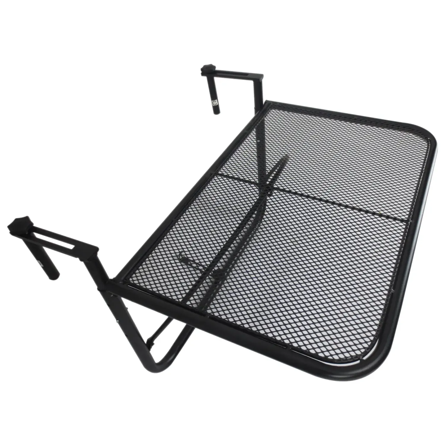 Balkonhängetisch Gartentisch höhenverstellbar viereckig Terrasse Metall Schwarz