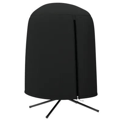 Schutzhülle für Hängesessel, wasserdicht, staubdicht, Polyester, Ø128 x 190 cm, Schwarz