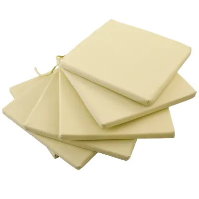 Set mit 6 Gartenstuhlauflagen im Freien mit 3 cm Füllung Beige