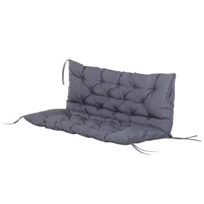 Sitzkissen Rückenkissen für Gartenbank Hollywoodschaukel Gartensofa 2-SitzerGrau