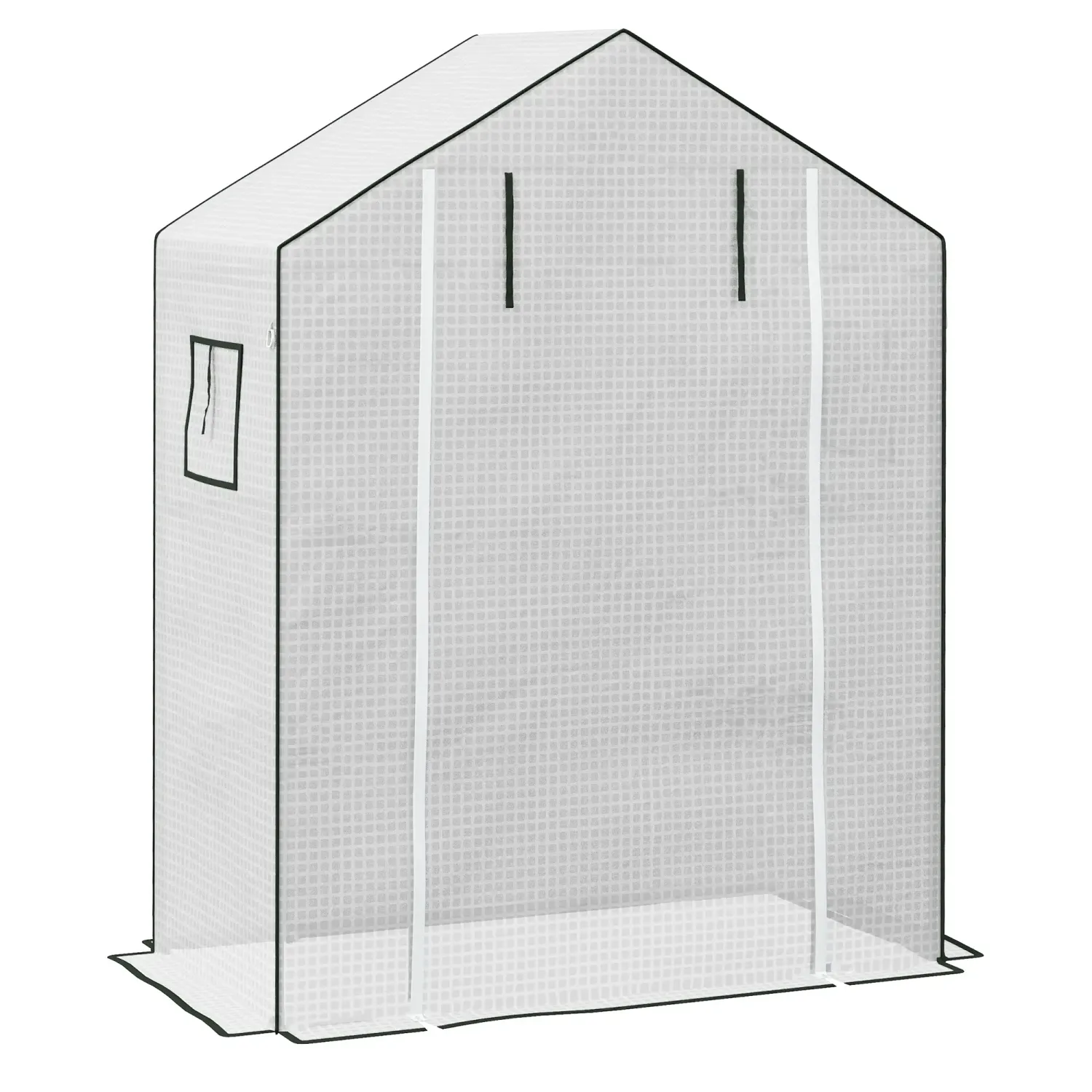 Foliengewächshaus mit Fenster 119 x 60 x 60 cm PVC Treibhaus Tomatenhaus Frühbeet Transparent