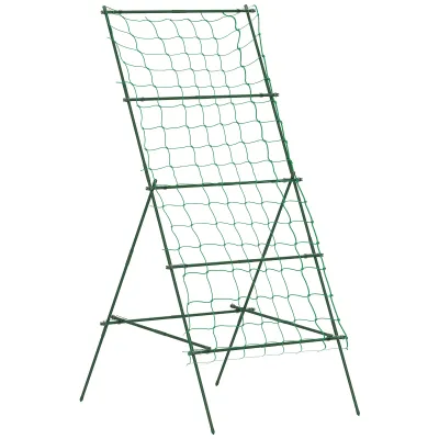 Rankgitter aus Stahl zum Stecken rostfrei Rankhilfe in A-Form für Kletterpflanzen 101x133x227 cm Grün