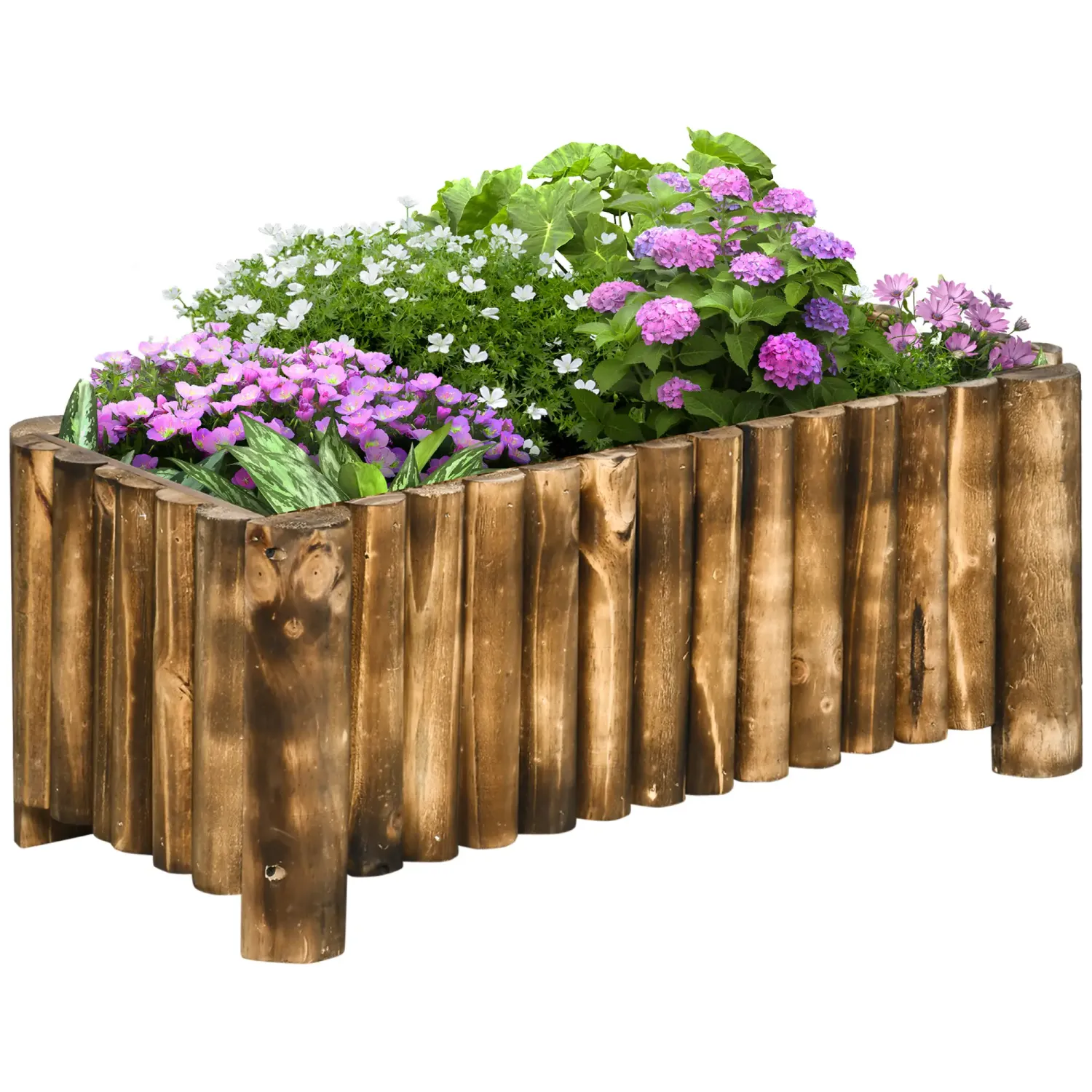 Hochbeet Pflanzkasten Kräuterbeet Pflanzbeet Gemüse Blumenbeet Blumenkasten, Tannenholz 78x35x30 cm