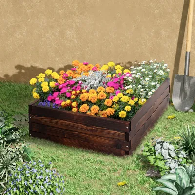 Hochbeet Pflanzkasten Gemüsebeet Kräuterbeet Massivholz Dunkelbraun