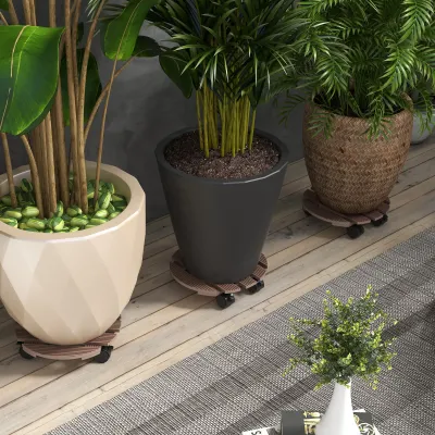 Set mit 4 runden Pflanzenrollständern Ø30 cm - Pflanzenroller