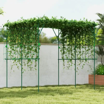 Rankgitter, Rankhilfe für Kletterpflanzen Spalier 223 x 223 x 223 cm Rosenbogen Grün