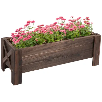 Hochbeet Pflanzkasten Tannenholz 100 cm x 36,5 cm x 36 cm