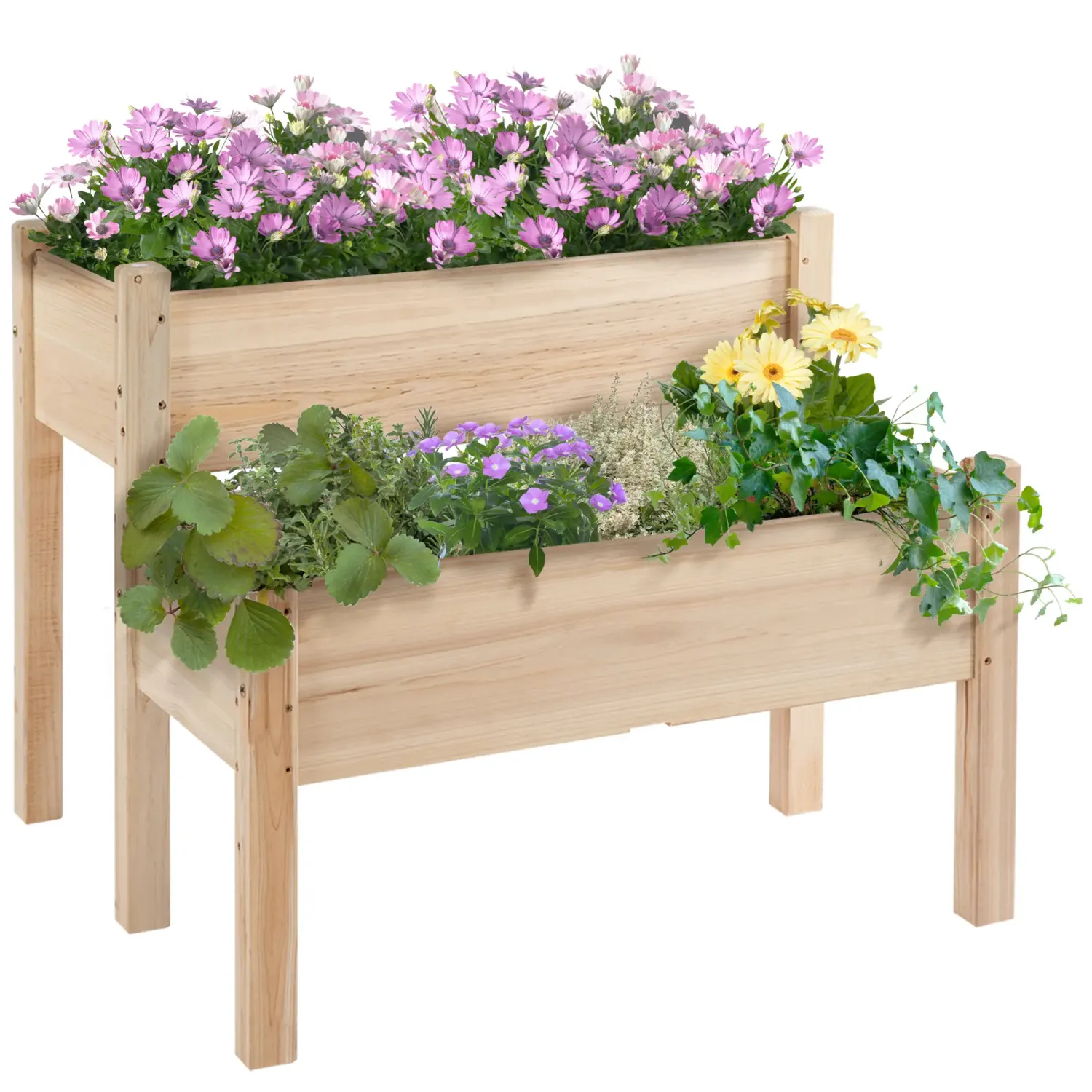 Hochbeet 2 Stufen 86 cm x 85 cm x 72 cm