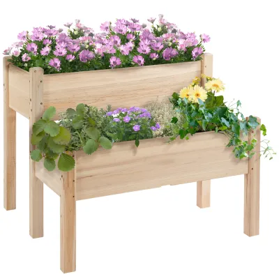 Hochbeet 2 Stufen 86 cm x 85 cm x 72 cm