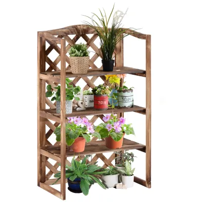 Blumenständer Blumenregal 3 Etagen L75 x W38 x H120 cm