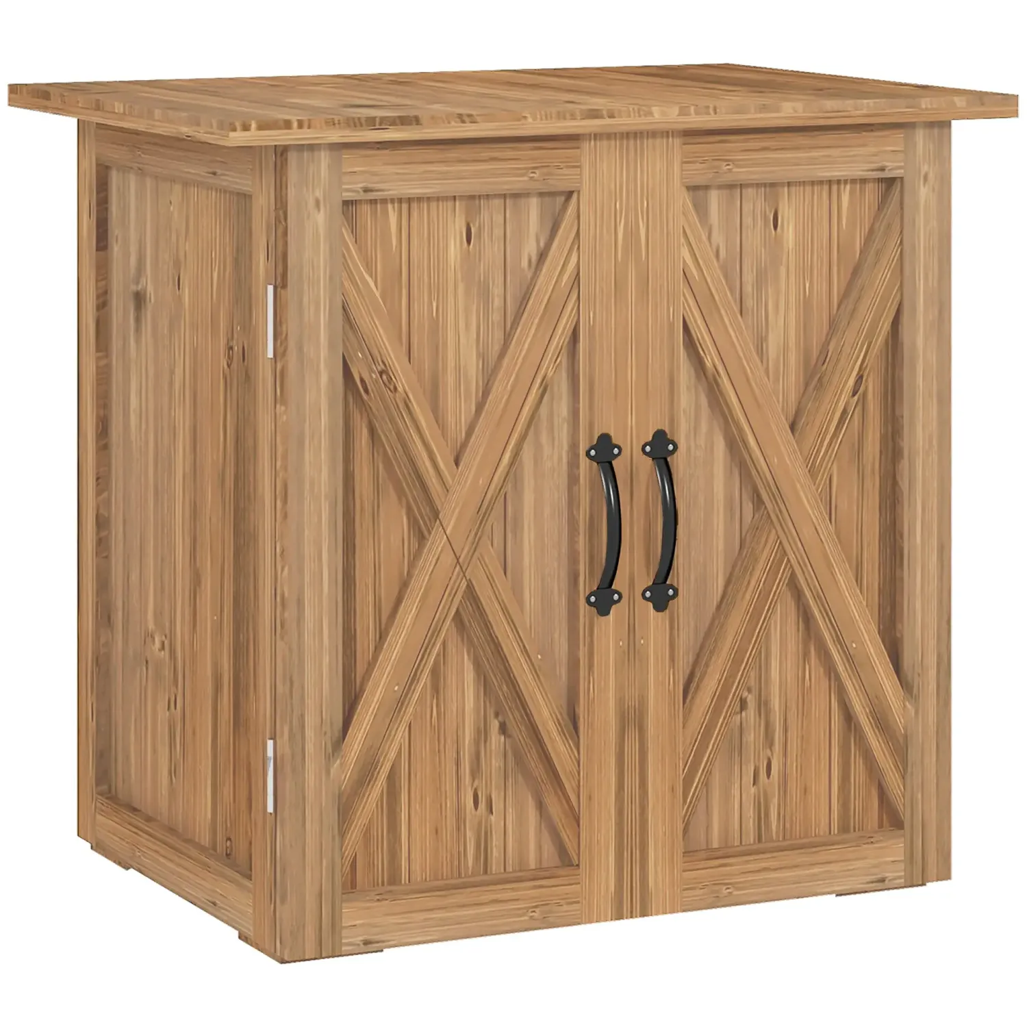 Gartenschuppen, Holz-Geräteschrank, wetterfest für Garten, Balkon, Braun