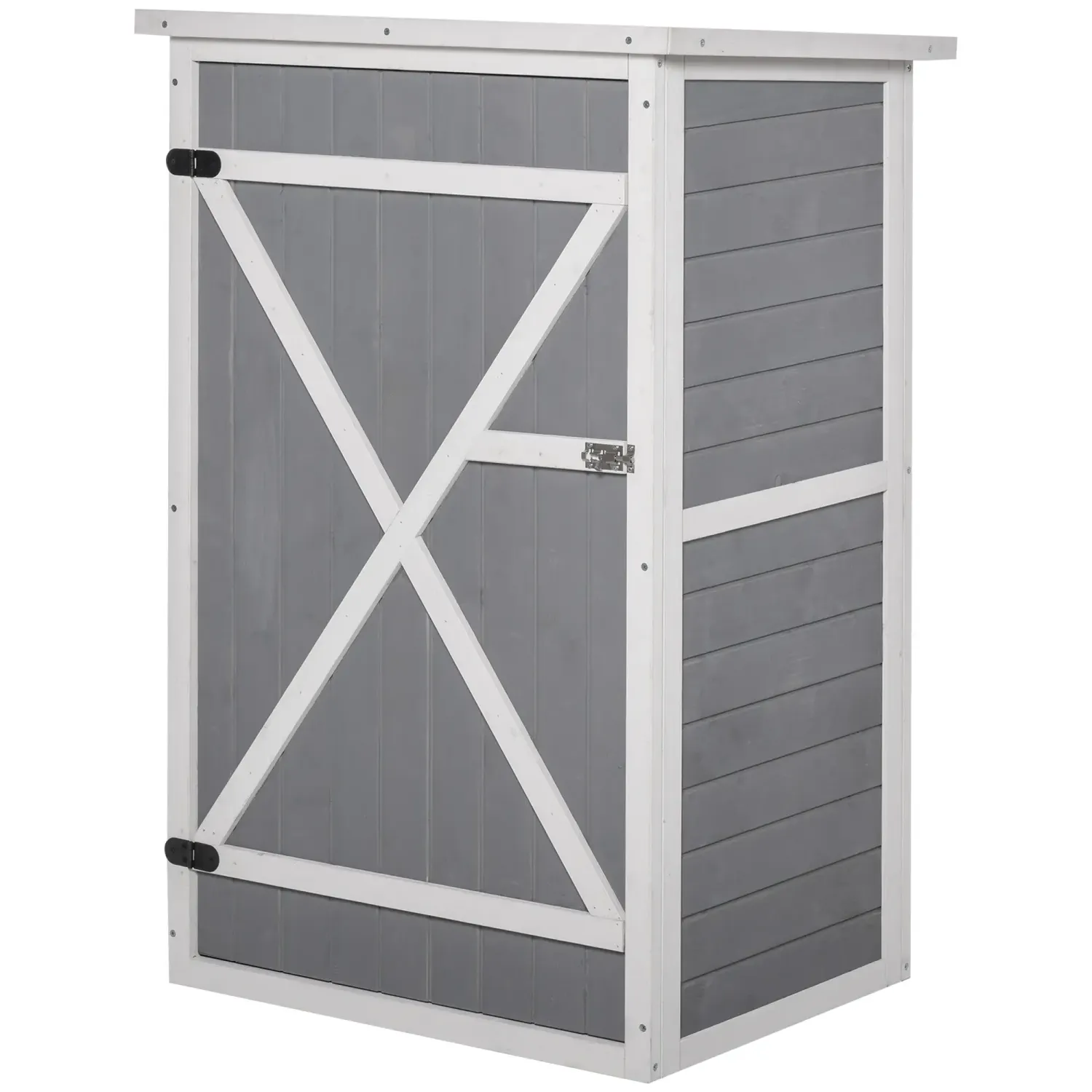 Gartenschrank mit Regalböden wetterbeständig 75 x 56 x 115cm Grau