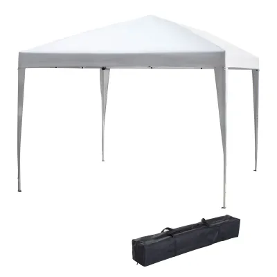 Pavillon 3 x 3 m Pop-Up Faltpavillon Gartenpavillon Weiss