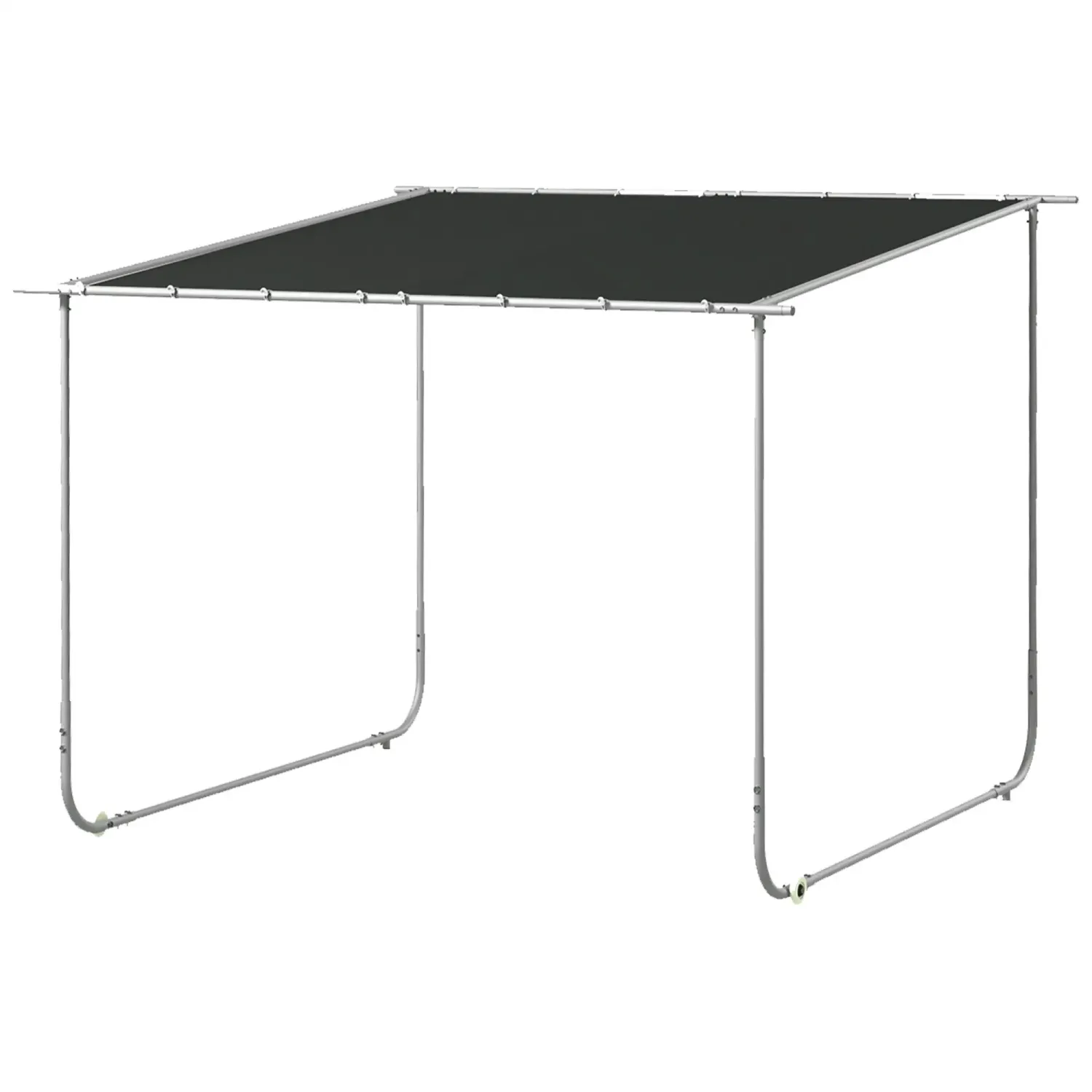 Mobiler Pavillon, mit Rädern, inklusive Sandsäcke, Metallrahmen, 3x3m, Grau
