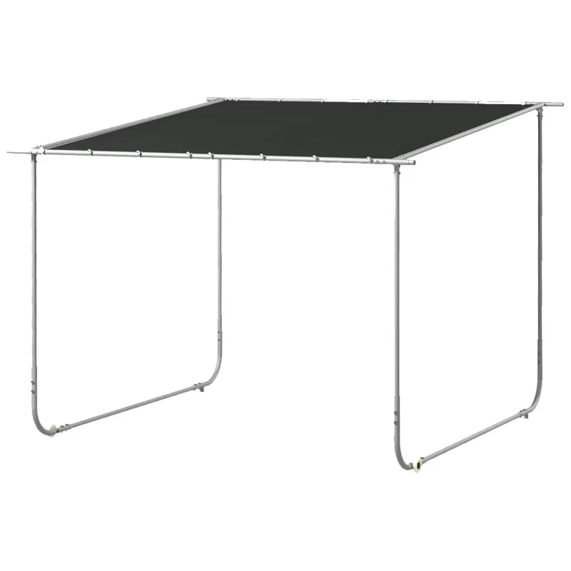 Mobiler Pavillon, mit Rädern, inklusive Sandsäcke, Metallrahmen, 3x3m, Grau