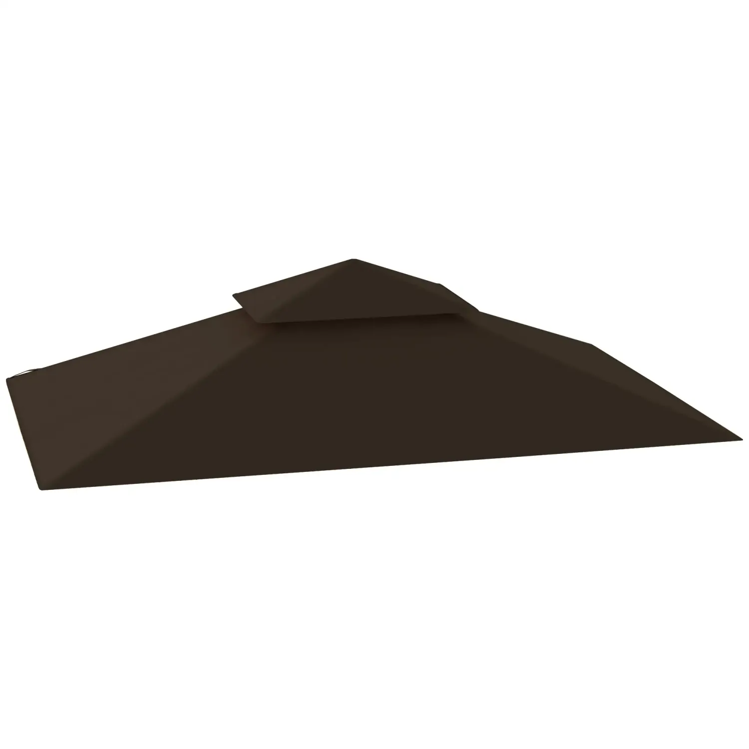 Ersatzplane für Gartenpavillon, Grillpavillon-Ersatzdach für 152 x 244 cm Gestelle, UPF50+ Schutz, Polyester, Kaffee