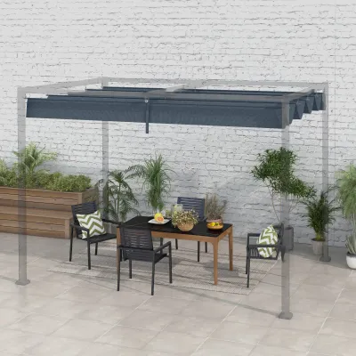 Ersatzdach für 2,85 x 2 m Gartenpavillon, ausziehbar, einfache Montage, Polyester, Cremeweiss