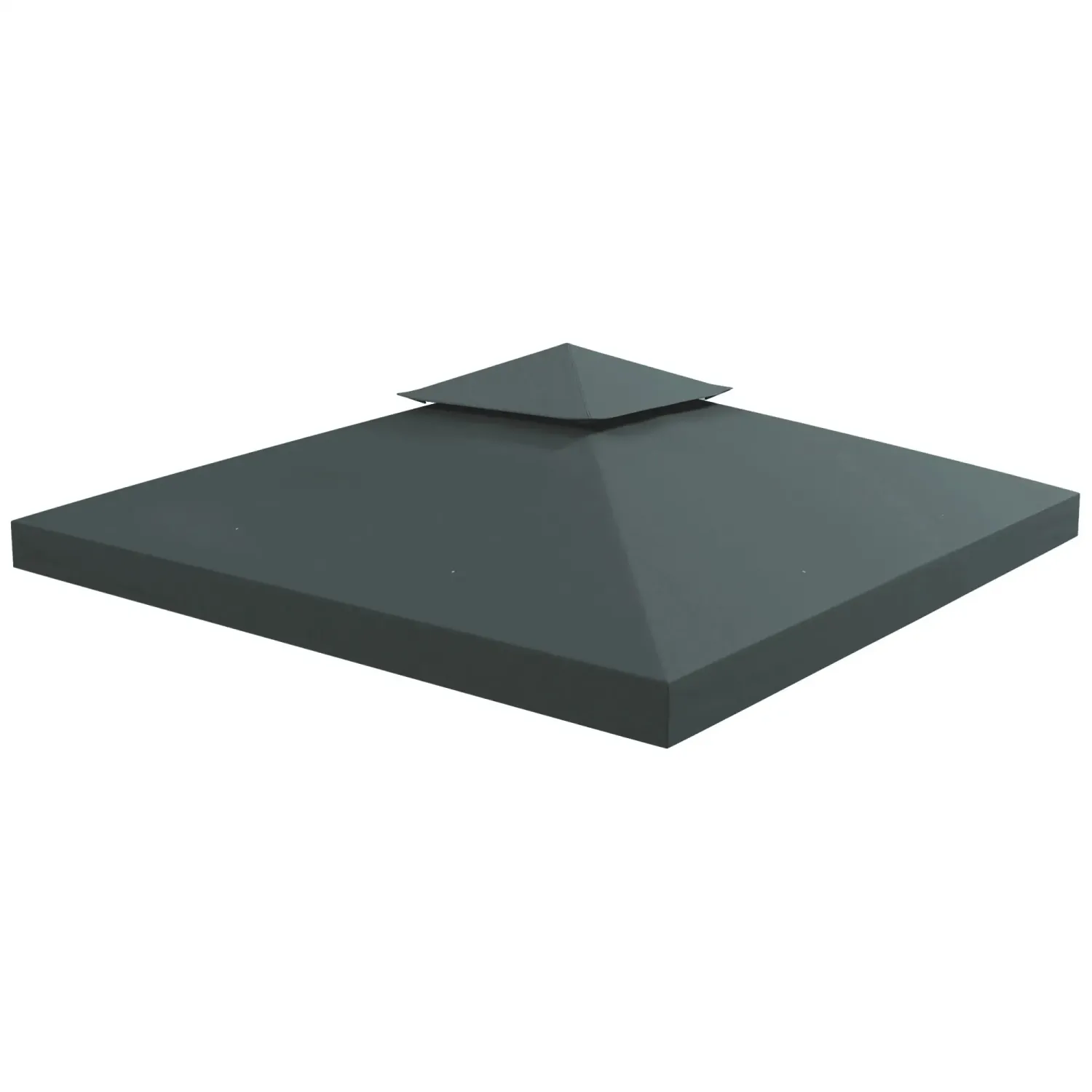Ersatzdach Pavillondach für Metallpavillon Gartenpavillon Partyzelt Gartenzelt Polyester 3x3m Kohlegrau