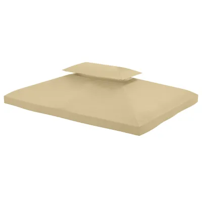 Hochdichtes Ersatzdach für Pavillon Gartenpavillon Zelt 3 x 4 m Beige