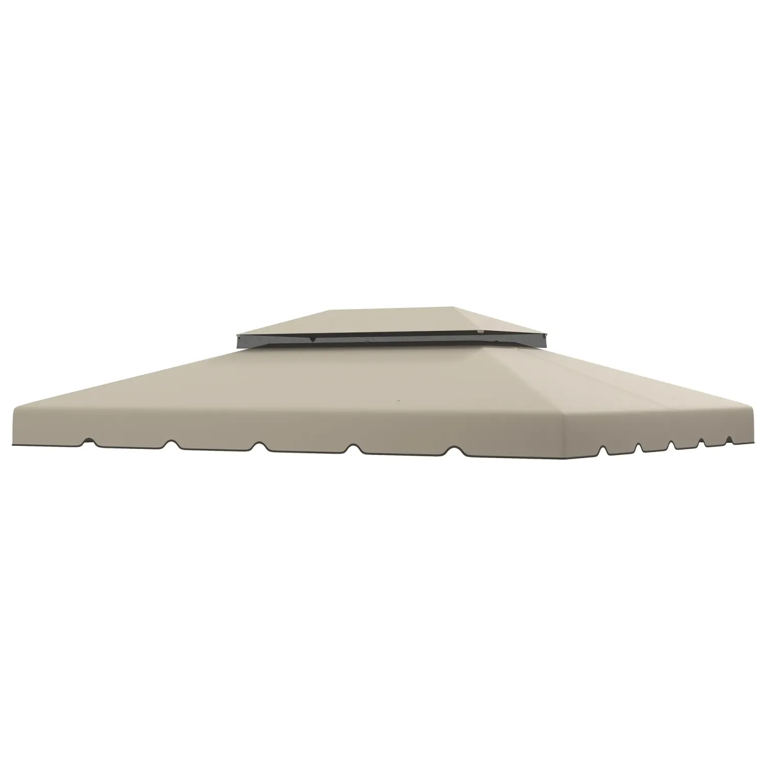 Ersatzdach für Pavillon Partyzelt Festzelt Polyester 4 x 3 m beige