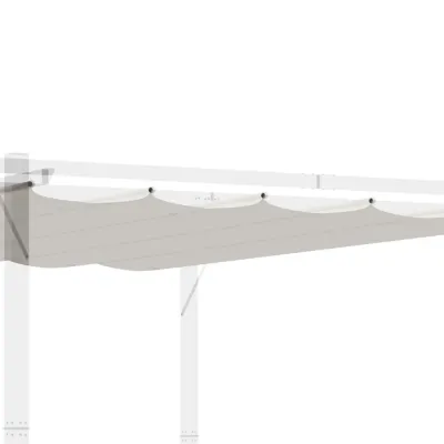 Ersatzdach für Pergola Sonnensegel 4 x 3 m - Creme