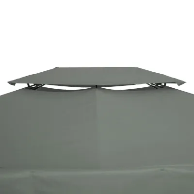 Ersatzdach für Pavillon 3x4m wasserabweisend Dunkelgrau