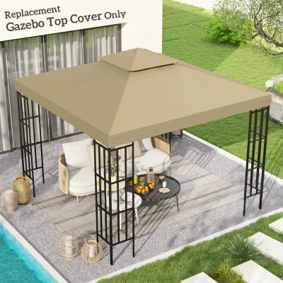 Ersatzdach für Pavillon, 3 x 3 m, Polyester mit hoher Dichte 180 g/m² Beige