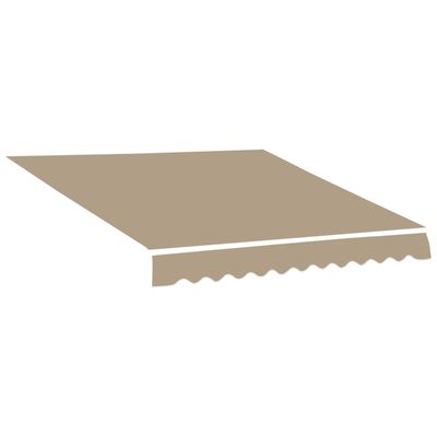 Ersatzstoff für Markise, Sonnenstore - Saum mit weichen Wellen - 3,82 m x 2,4 m Café Latte