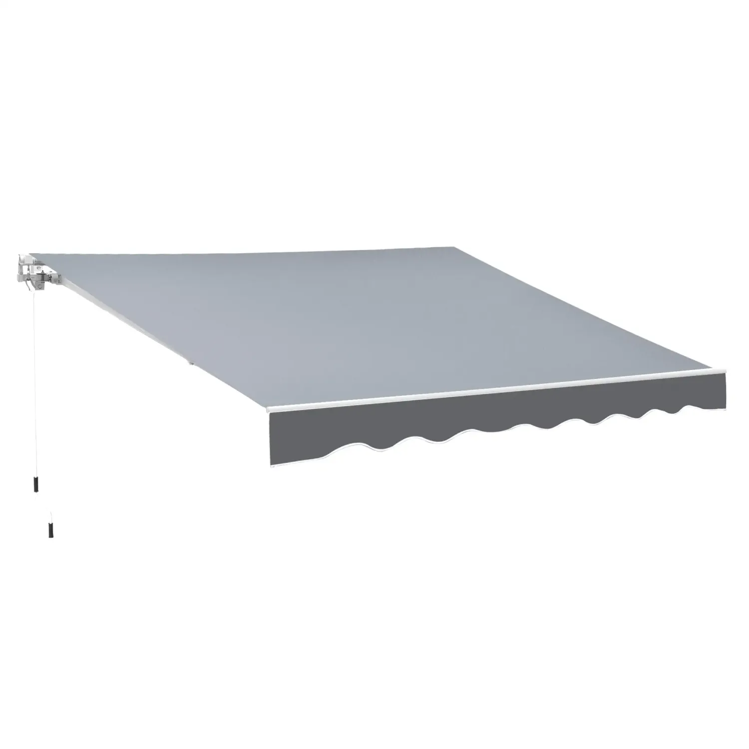 Sonnenstore, Markise 2,5 m x 2 m aus Alu, wasserdichtes hochdichtes Polyester, Grau