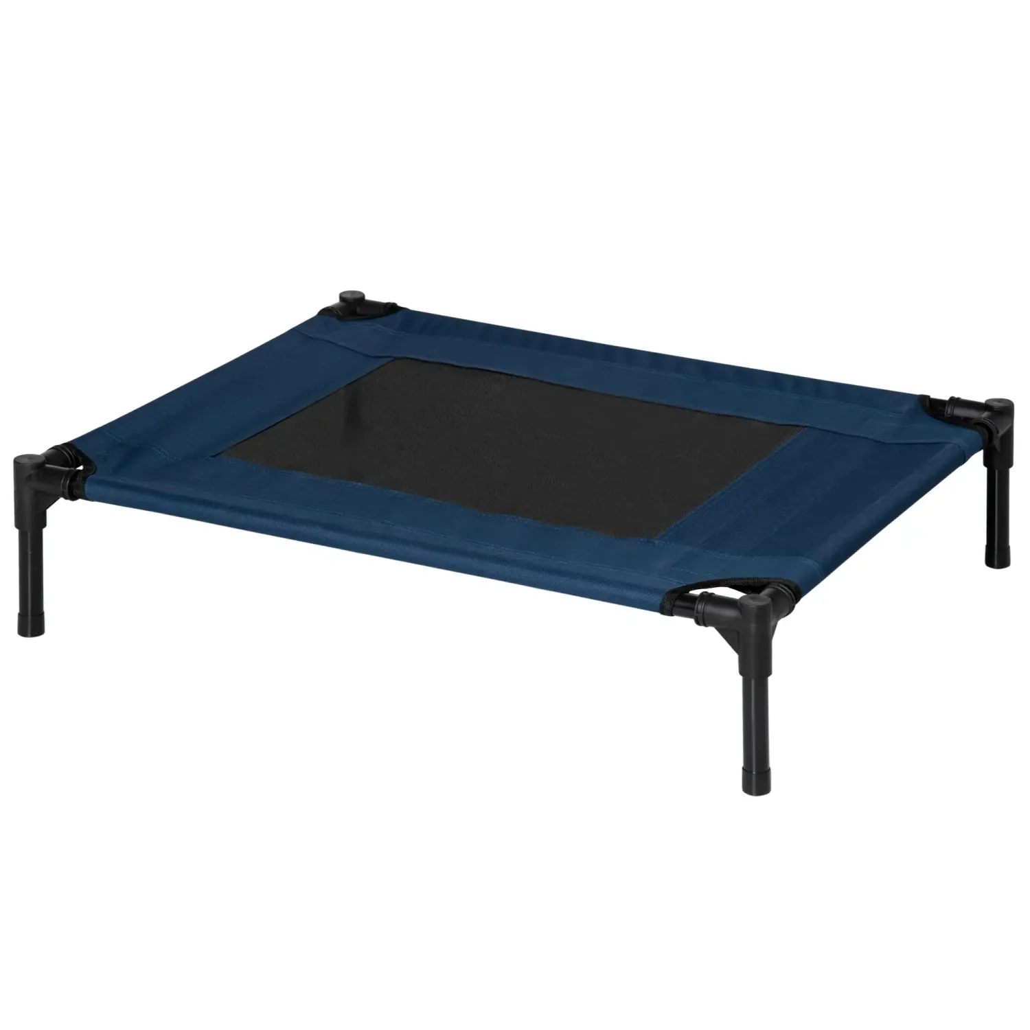 Hundebett Hundeliege Outdoor Katzenbett Haustierbett Schlafplatz Stahl 600D Oxford-Gewebe Blau 76 x 61 x 18 cm