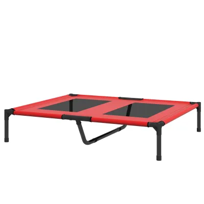 Hundeliege Schlafplatz Hundebett Katzenbett rot 92 x 76 x 18 cm