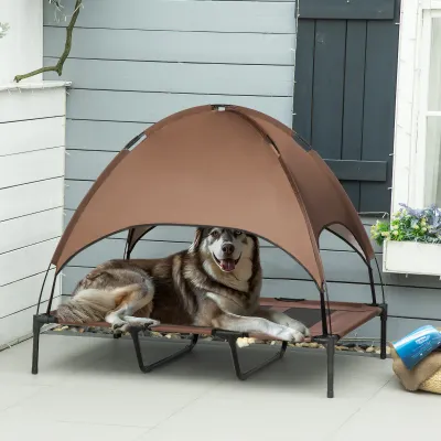 Hundebett mit Baldachin Haustierbett 122 x 92 x 108 cm