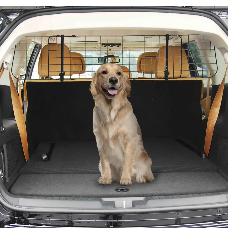 Hundegitter Auto universal, stufenlos verstellbar 91–152x30 cm, schwarz